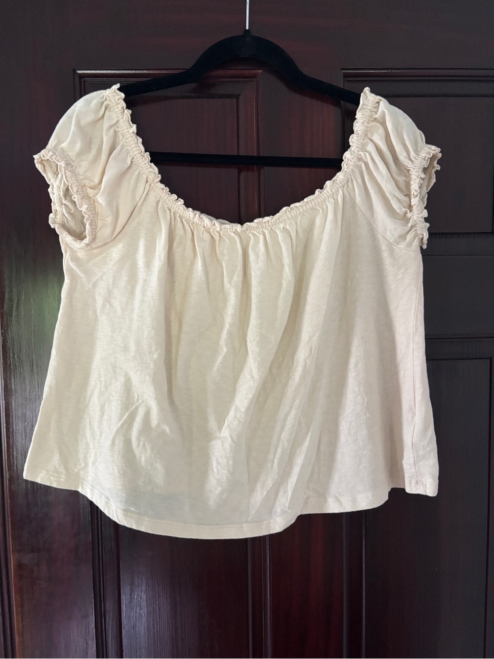 American Eagle Off-Shoulder Cream Top - Picture 4 of 6